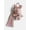 Pink Bunny with Gingham, variant on Girls Bag Charm, Light Blue Capybara