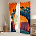 thumbnail image 3 of Feelyou Western Mountain Black Out Curtains, Animal Curtains Pack of 2 (42x63 Each), 3 of 6
