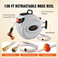 thumbnail image 6 of Hose Reel Retractable Water Hose Reel 130'x1/2" 180° Swivel Wall-Mounted, 6 of 12