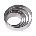 thumbnail image 2 of Cxui Stainless Steel Round Cookie Cutters for Pastries Doughs Baking Tool, 10Pcs (Silver2), 2 of 4
