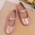 thumbnail image 2 of OGLCCG Girls Dress Shoes Kids Mary Jane Ballet Flats Round Toe Hook and Loop Non Slip Sole Princess Shoes for Birthday Party Size 4-11, 2 of 6