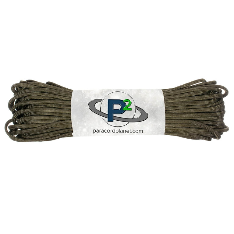 Paracord Planet 550 Mono Paracord Multiple Colors and Lengths Fishing Cord with 8 Strand Inner Core, Size: 50', Green