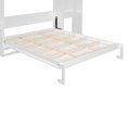 thumbnail image 6 of Queen Size Murphy Bed Wall Bed with Desk and Vanity, Multifunctional Queen Size Murphy Cabinet Storage Bed with Cabinets for Guest Room Office, White, 6 of 8