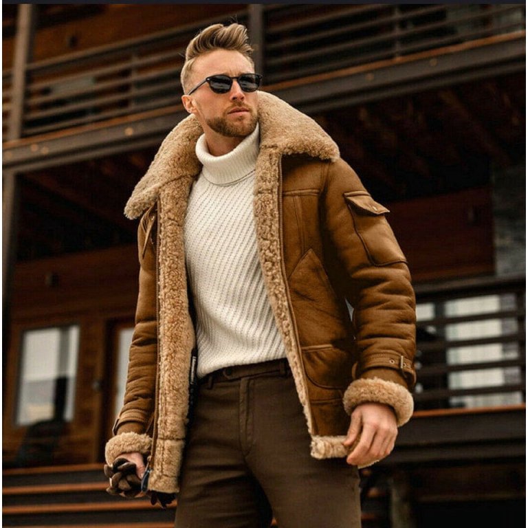 Brown Mink Fur Jacket For Men