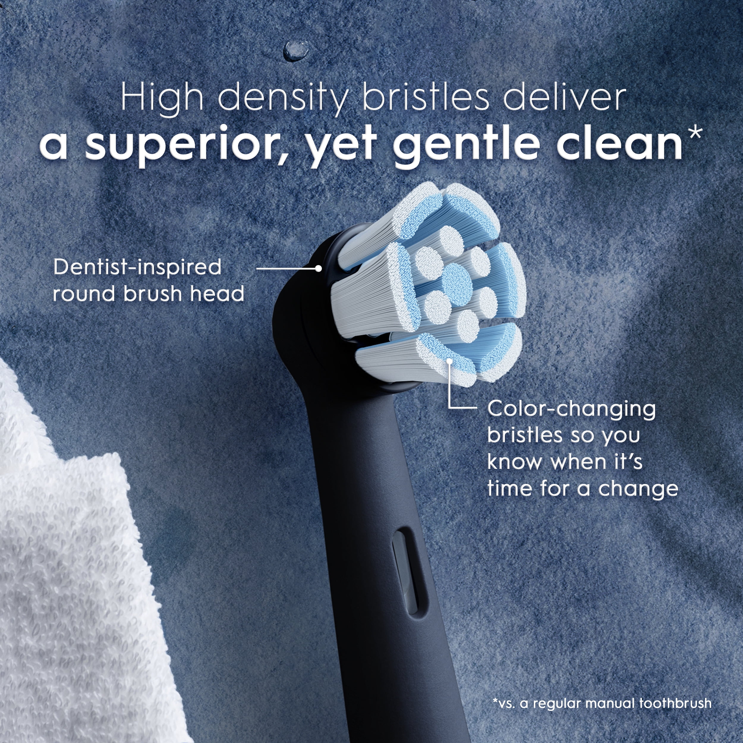 Oral-B iO Gum & Sensitive Replacement Heads, Electric Toothbrush Brush Heads, Black, 6 Count