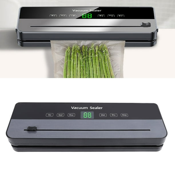 Sellador Al Vacío Automático, Máquina De Sellado Compacta Con Tecnología De Bomba Potente Para Almacenamiento De Alimentos Con Varilla De Corte, Pantalla LED