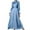 BU2, variant on Women's Neck Long Sleeve Dress Satin Puff Sleeve Dress Elegant Evening Gown Maxi Dress White S