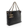 thumbnail image 2 of Pre-Owned Chanel Patent Leather Puzzle Tote, 2 of 11