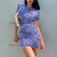 thumbnail image 1 of Nuevo vestido ajustado de manga corta, conjunto bonito y sexi de vestidos para mujer, vestido verde jupe, ropa para mujer, 1 of 5