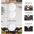 thumbnail image 4 of Kitchen Mat for Floor, Anti Fatigue Kitchen Rugs for Kitchen Mats Cushioned Anti Fatigue,Sunflower Black Kitchen Mats 2 Piece, Kitchen Rug Non Skid Waterproof, Kitchen Gadgets, 4 of 5
