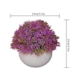 thumbnail image 2 of Bola de césped artificial en maceta, simulación de hierba, decoración de plantas, decoración de la mesa de la oficina en casa, hierba tipo 3, púrpura Advancent HA7593-05B, 2 of 6