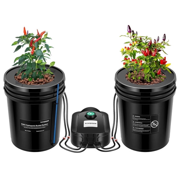 Sistema de Cultivo Hidropónico VIVOSUN 2x19L con Bomba de Aire 110V