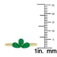 thumbnail image 5 of SZUL Women's Emerald Pear Shape Three Stone Ring in 10K Yellow Gold, 5 of 6
