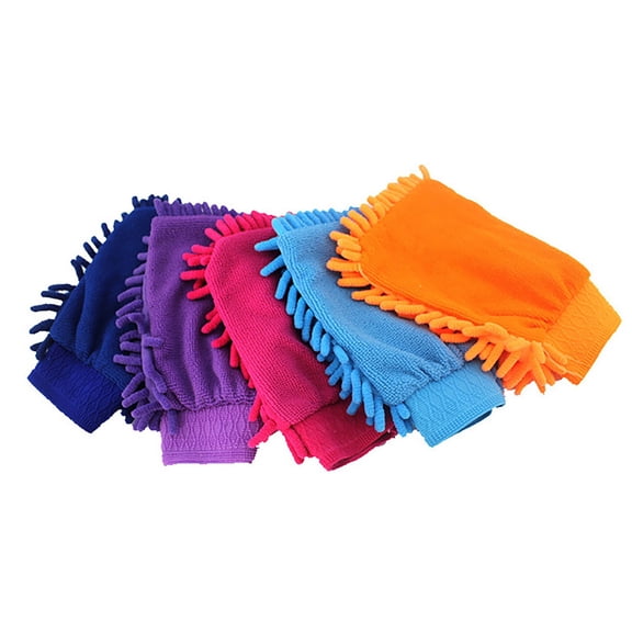 Clearance Under $0.79! 1PAIR Car Wash Gloves, High-Density Coral Fleece Cleaning Gloves for Vehicles, Fiber, for Auto Detailing & Car Care, (One Size, Multicolor)