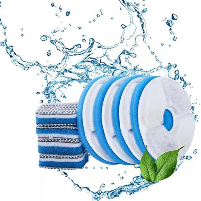 6 filtros para fuentes para mascotas, fuente de agua automática con arranque y parada para perros y gatos, filtros para beber, fuente de flores, dispensador de agua para mascotas, ahorra energía