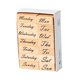 thumbnail image 4 of 1 caja de sellos de madera y goma, multiusos, decorativos, para hacer tarjetas, accesorios de bricolaje, dibujos, diarios y manualidades. Semana, 4 of 8
