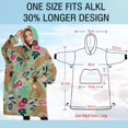 thumbnail image 4 of Oversized Wearable Blanket Hoodie,Boxer Dog and Flower Florals Sherpa Blanket Hoodie with Super Pockets,Super Warm Fuzzy Pullover for Women & Men, 4 of 6