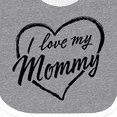 thumbnail image 4 of Inktastic I Love My Mommy in Black Chalk Heart Boys or Girls Baby Bib, 4 of 4
