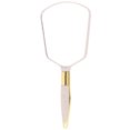 thumbnail image 1 of Handle Cosmetic Mirror Square Simple Durable Clear Fashionable Mirror for Home Store (Beige), 1 of 8