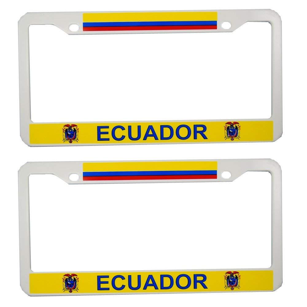 "Ecuador" License Plate Frame Plastic 2 pcs, Standard auto license plates By ACCmall Walmart