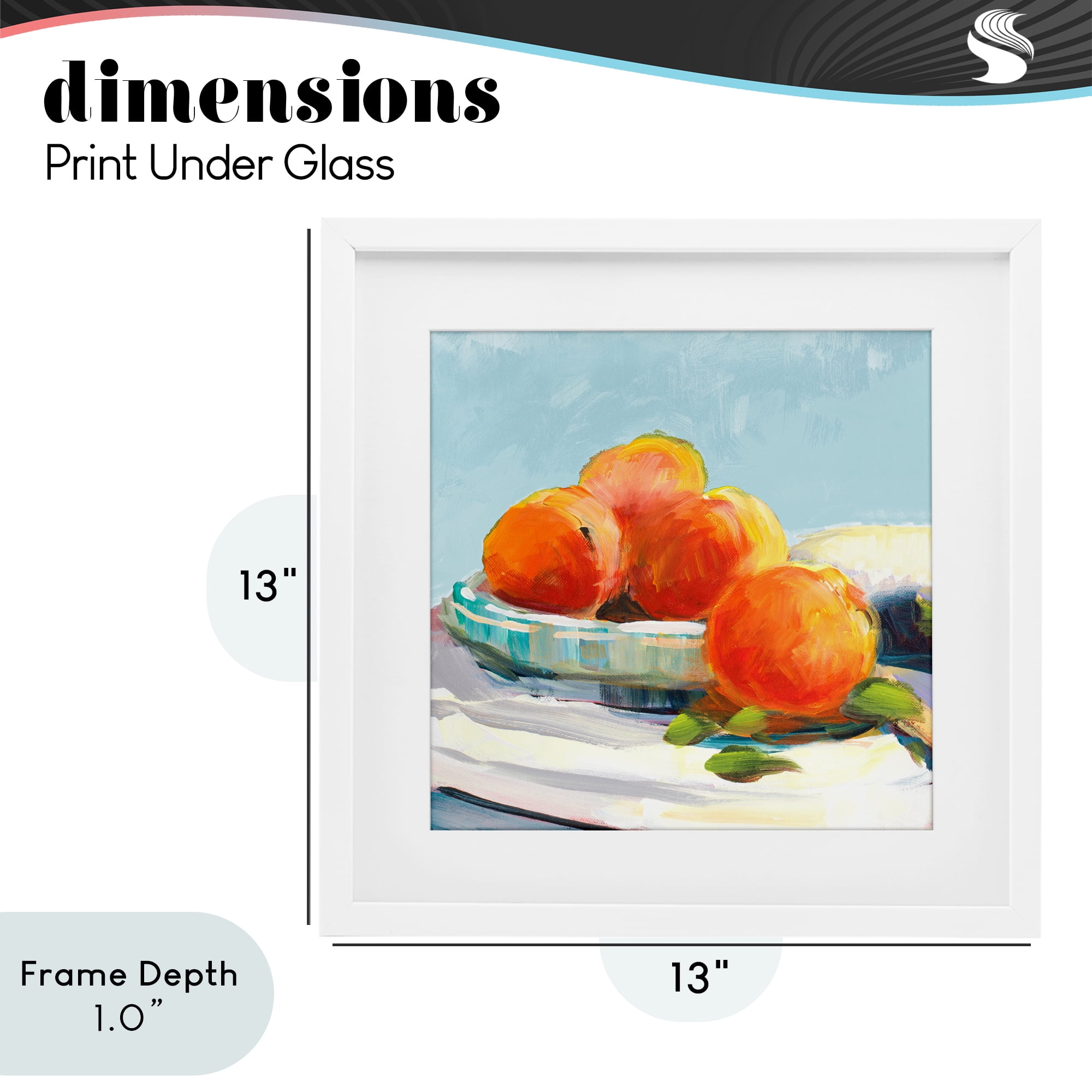 Stupell Industries Citrus Plantation Still Life White Framed Print Under Glass, design by Jane Slivka