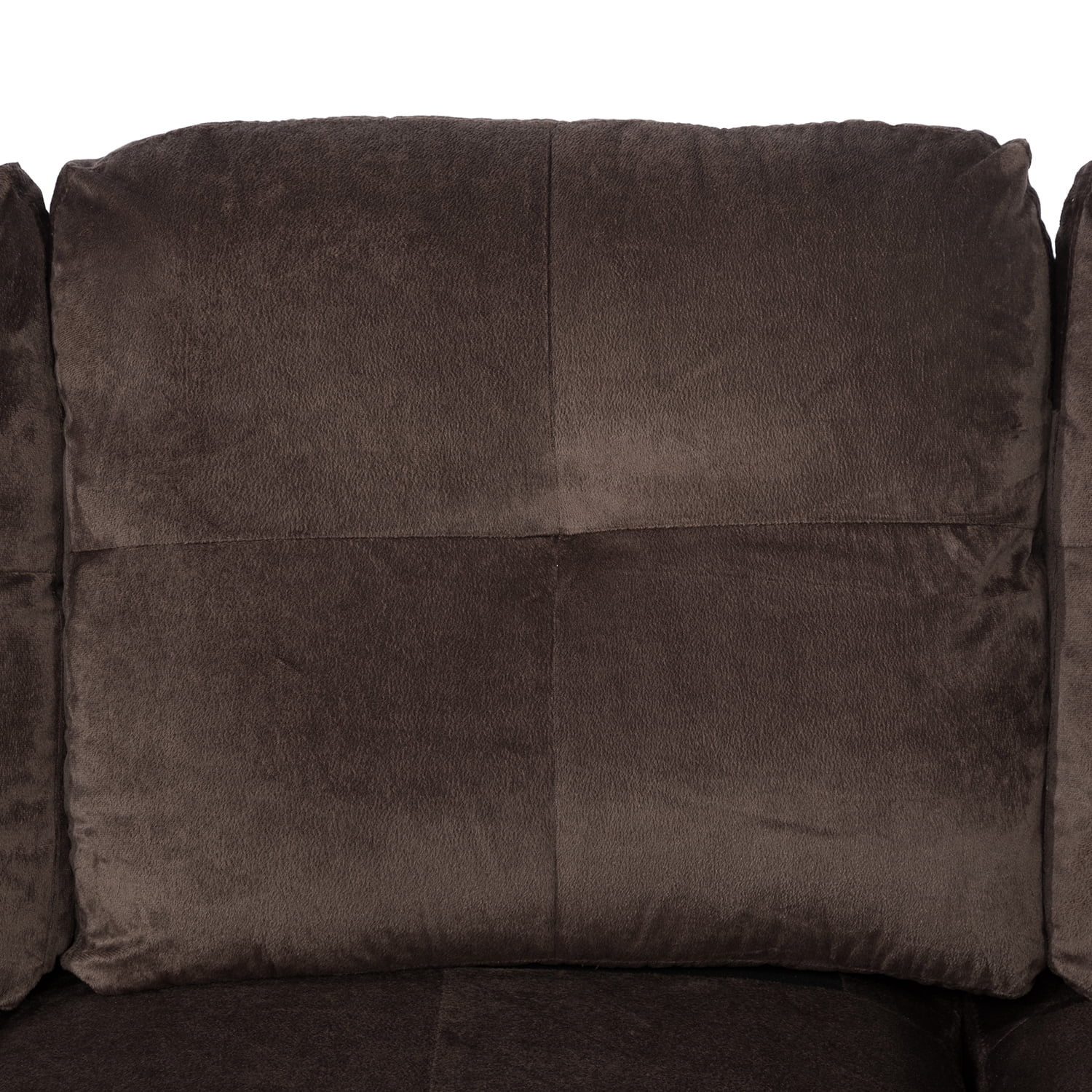 Hommoo Lint &PVC Sectional Sofa Couch Living Room Furniture Sets, Modern L Shaped Sectional Sofa Set, Brown(No Ottoman)