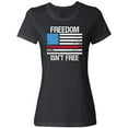 thumbnail image 3 of Inktastic Grunge American Flag Freedom Isn't Free Women's T-Shirt, 3 of 5
