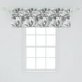 thumbnail image 2 of Ambesonne Hawaii Window Valance, Monochrome Exotic Parrot, 54" X 18", Grey White, 2 of 3