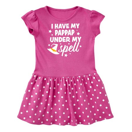 

Inktastic I Have My Pappap Under My Spell with Cute Witch Hat Gift Baby Girl Dress