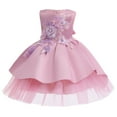 thumbnail image 2 of Girls Embroidery Flower Princess Dress Pageant Wedding Birthday Tutu Gowns, 2 of 7