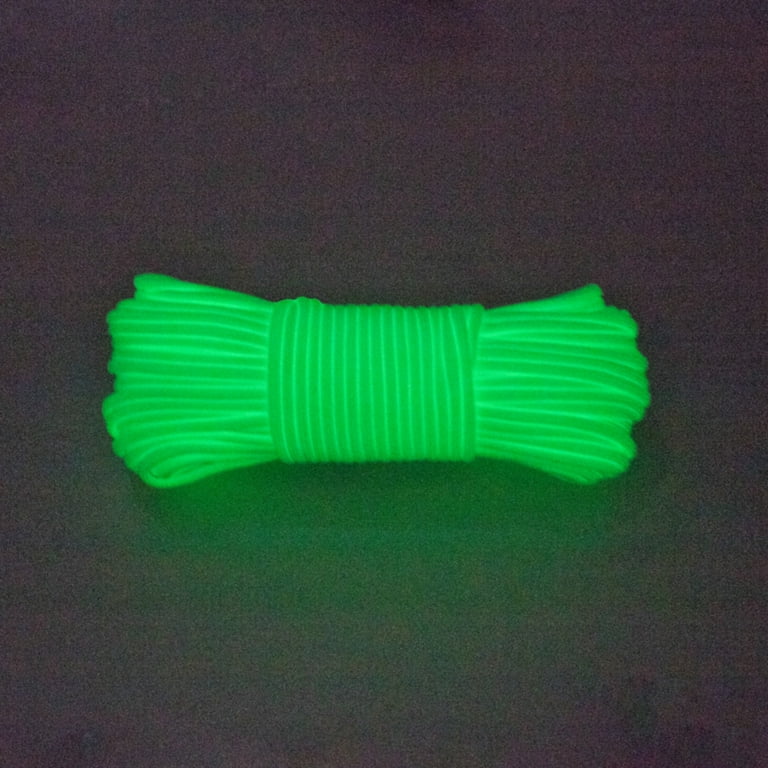 West Coast Paracord Luminous Type III 7 Strand Nylon Glow in The Dark 550 Paracord (Parachute Cord) Rope - 10', 25', 50', 100' Hanks - Multiple Colors