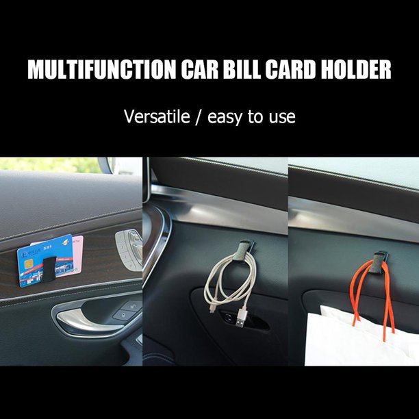 2x Gafas de sol para coche Bolígrafo Titular de la tarjeta Clips Gafas Parasol Abrazadera para tablero