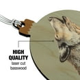 thumbnail image 3 of Wolf Howling Wood Christmas Tree Holiday Ornament, 3 of 7
