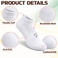 thumbnail image 3 of Athletic Ankle Socks for Adults 10 Pairs, Cushioned Comfort Socks, Breathable Mesh for Training & Everyday Wear, Size Small, 3 of 6