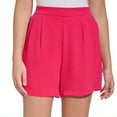 thumbnail image 4 of Margaritaville Women's High Rise Lightweight Crinkle Casual Shorts (Pink, 2X), 4 of 5