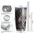thumbnail image 6 of 20 Oz Pioneer Flower Coffee Tumbler Double Wall Insulated Stainless Steel Water Bottle | Metal Reusable Thermoses Flask with Cup Cap | Leak & Sweat Proof with Anti-Dust Lid, 6 of 7