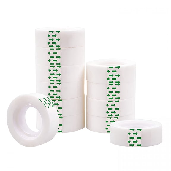 CCOCC Transparent Dispenser Tape Refills,12 Rolls,0.7 Inches Wide,Invisible for Seamless Use