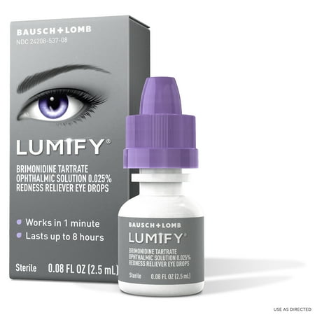 LUMIFY Redness Reliever Eye Drops – from Bausch + Lomb, 0.08 Fl. Oz. (2.5 mL)