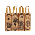 thumbnail image 1 of Juego de bolsas de regalo para botellas de vino, estilo Kraft vintage, 12 piezas, 1 of 3