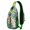 Hawaiian Boho P, variant on Tropical Sunset Sling Bag, Lightweight Crossbody Daypack with Ocean Palm Tree Design, Fashionable Backpack for Summer Travel and Commute