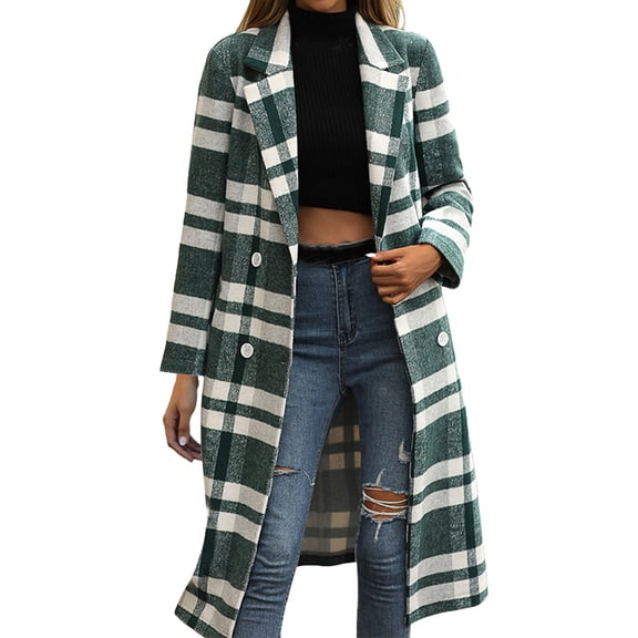 Vedolay Women Coats Winter Open Front Basic Solid Jacket Coat Green,XL