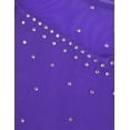 thumbnail image 4 of Miaeowve Kids Girls Figure Skating Dress Lyrical Dance Performance Sleeveless Rhinestones Mesh Tank Leotard Ballet Dresses Violet 14, 4 of 7