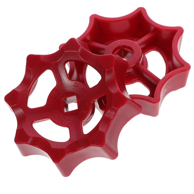 KAKOWELY 2 Pcs Poignée de Robinet 7mm Trou Carré Poignée d'Arrêt de Portail Roue de Portail, 2.76"X2.36"X0.59 Pouces