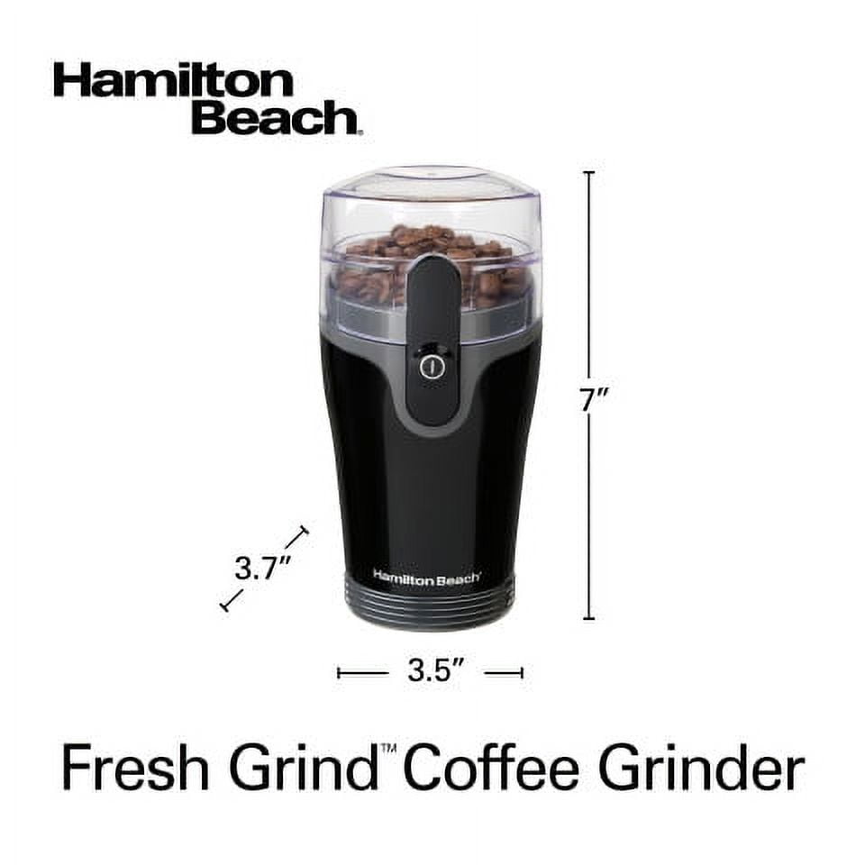 Hamilton Beach Fresh Grind Coffee Grinder, Stainless Steel Blades, Black,  New, 80335