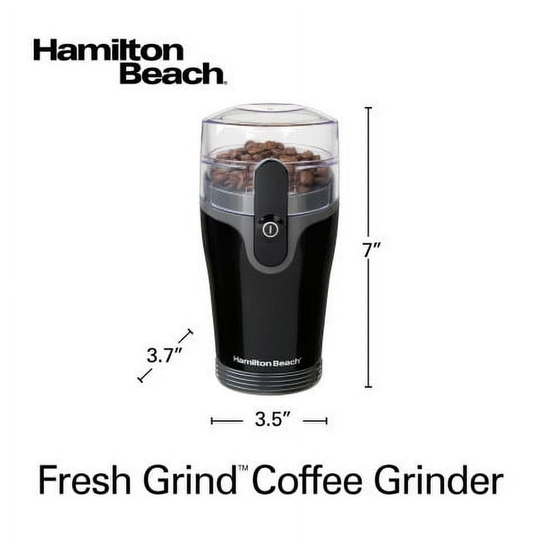 Hamilton Beach 80374 Custom Grind Hands-Free Coffee Grinder, Black