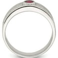 thumbnail image 2 of Sterling Silver Men's Ruby Ring (Size 9) Made In Thailand qr6844-9, 2 of 5