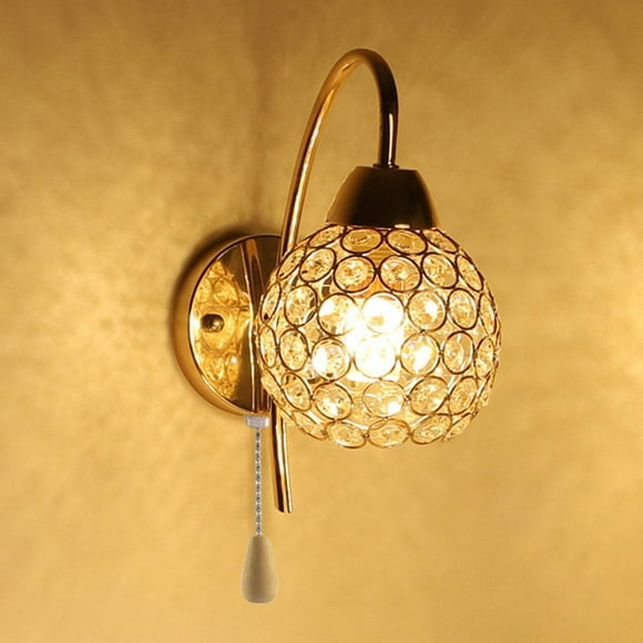 Luz de Pared Nórdica, Accesorios de de Cristal, Iluminación E27 de Montaje en Pared de Ahorro ergía, Lámpara LED Par Tirar del interruptor Colco lámpara de pared