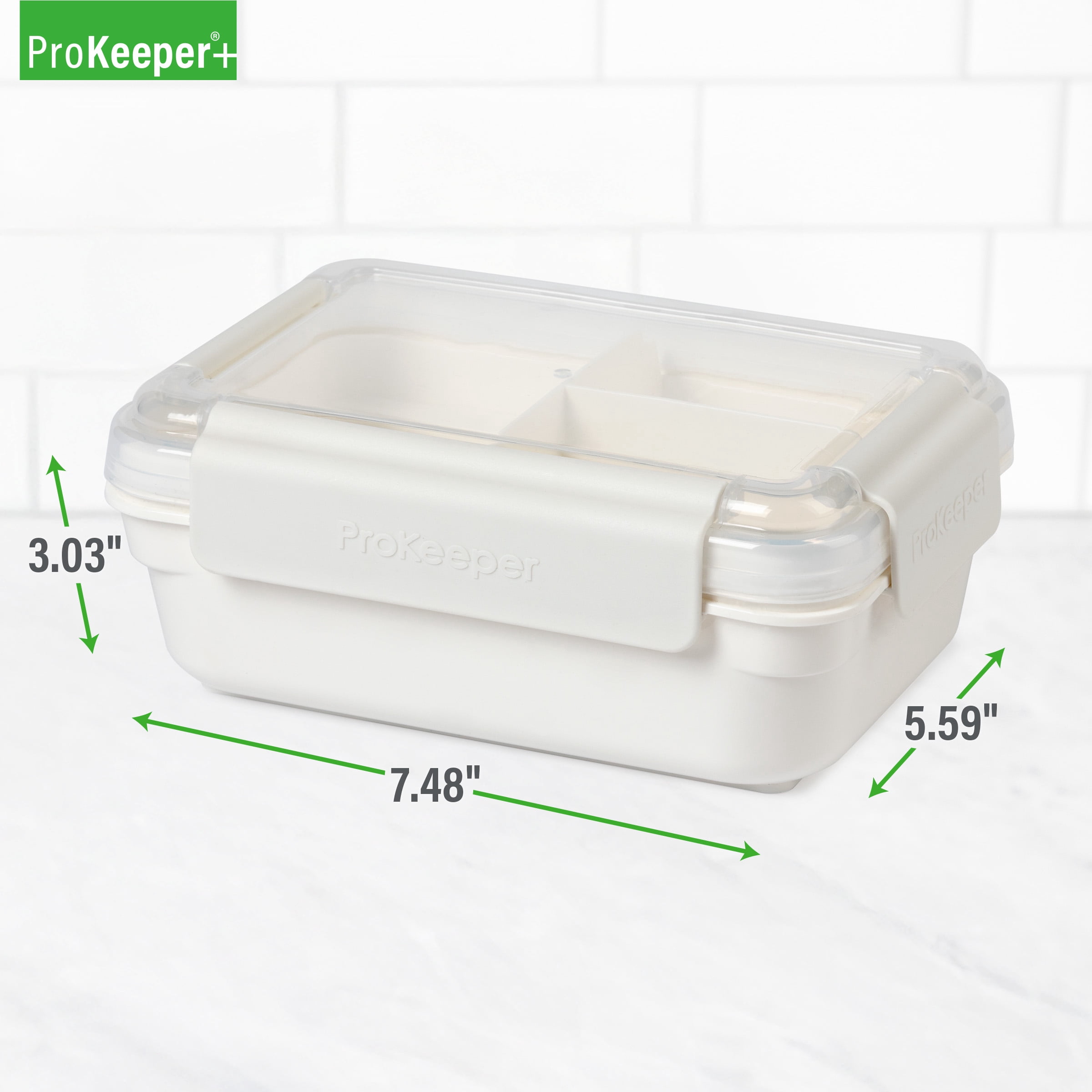 Prokeeper+ Plastic Bento Lunch Box Food Container with Divider