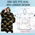 thumbnail image 4 of Oversized Wearable Blanket Hoodie,Cartoon Construction Vehicles Trucks Black Pattern Sherpa Blanket Hoodie with Super Pockets,Super Warm Fuzzy Pullover for Women & Men, 4 of 6