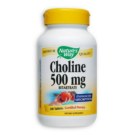 Nature's Way Choline Tablet, 100 Count (Best Form Of Choline Supplement)